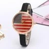 Onlineamericanstore Accessories GENVIVIA Women Watches Elegant Thin American Flag Partten Bracelet Mesh Band Wristwatch Quartz Clock Relogio Feminino Montre