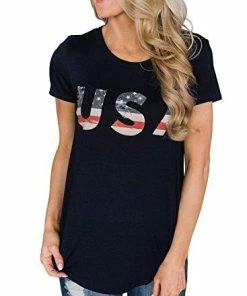 Mens Clothing Gludear Women American Flag Star Stripes Cold Shoulder T-Shirt Casual Blouse Tops 13 Mens Clothing Gludear Women American Flag Star Stripes Cold Shoulder T-Shirt Casual Blouse Tops