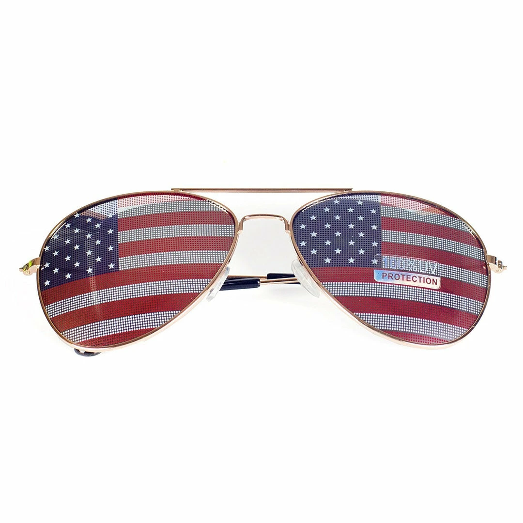 Online American Store Goson American Flag Mirror Aviator Novelty Decorative Sunglasses 3 Online American Store Goson American Flag Mirror Aviator Novelty Decorative Sunglasses