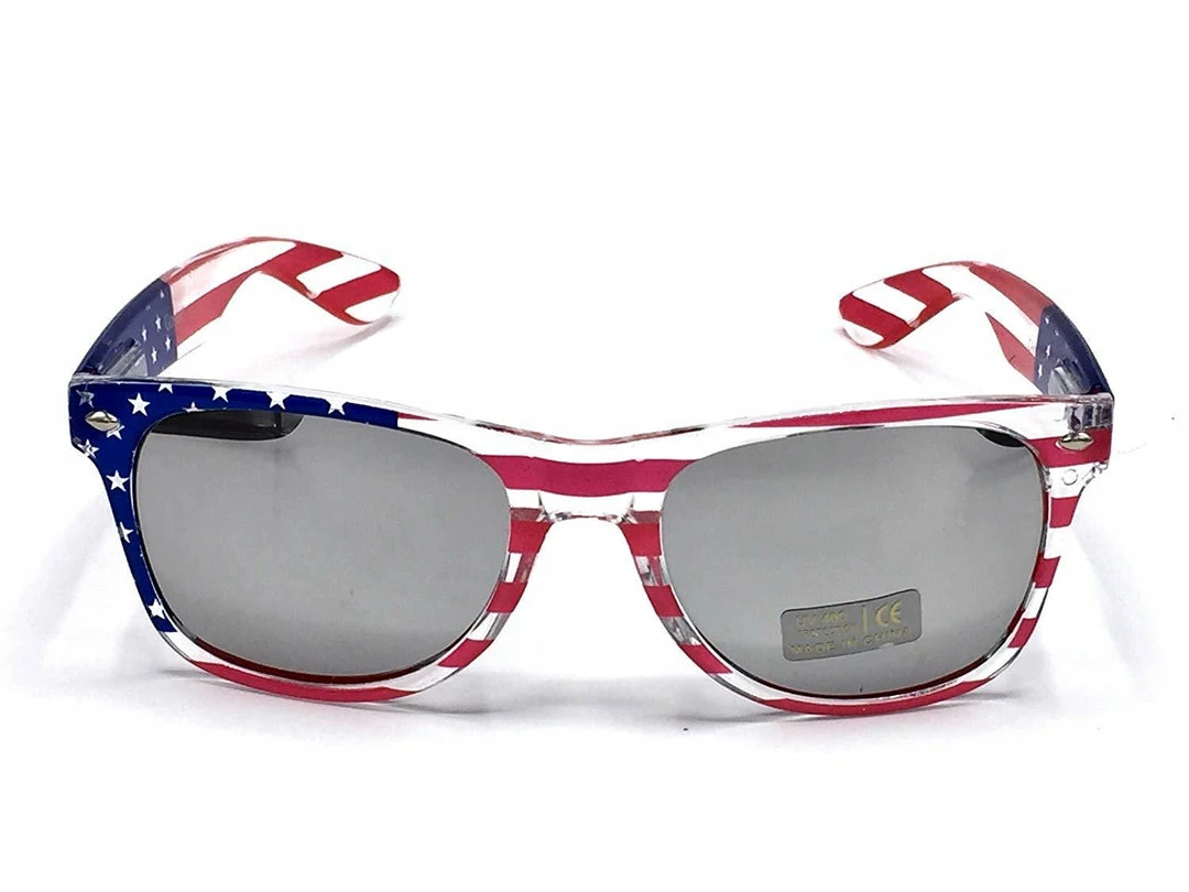 Online American Store Goson American Flag Mirror Aviator Novelty Decorative Sunglasses 4 Online American Store Goson American Flag Mirror Aviator Novelty Decorative Sunglasses