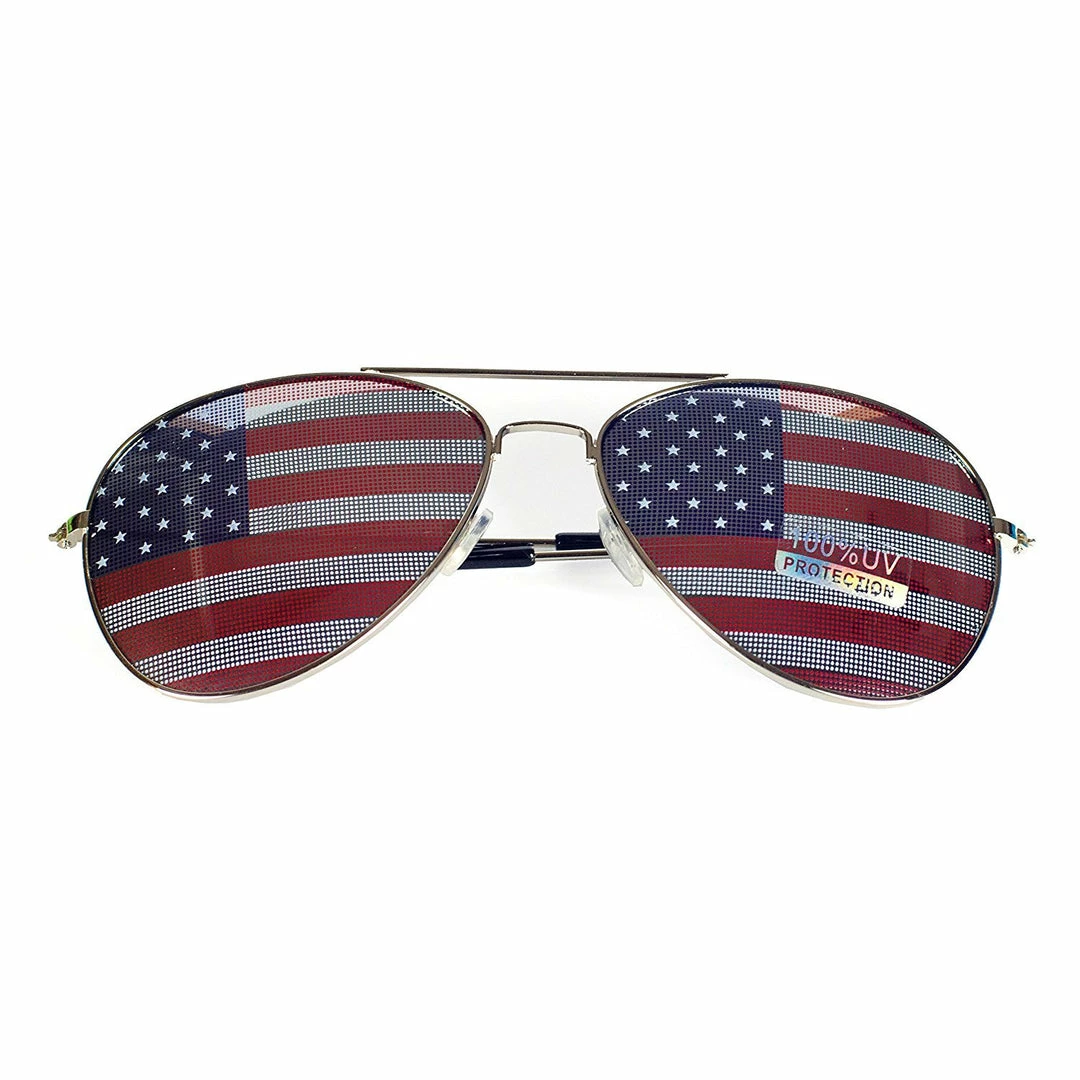 Online American Store Goson American Flag Mirror Aviator Novelty Decorative Sunglasses 5 Online American Store Goson American Flag Mirror Aviator Novelty Decorative Sunglasses