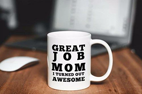 The American Store Casual Glasses Great Job Mom I Turned Out Awesome Mug - Funny Coffee Gift Mugs For Mother’s Day, Birthday Or Christmas From Son Or Daughter, Kids, Husband - 11 Oz White Ceramic Cup For Tea - Silly Gag Present 14 The American Store Casual Glasses Great Job Mom I Turned Out Awesome Mug - Funny Coffee Gift Mugs For Mother’s Day, Birthday Or Christmas From Son Or Daughter, Kids, Husband - 11 Oz White Ceramic Cup For Tea - Silly Gag Present