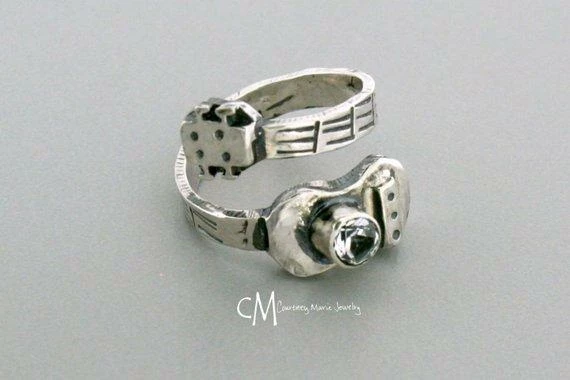 Courtneymariejewelry Guitar Ring - Birthstone Ring - Adjustable Ring - Music Lovers Ring - Music Jewelry - Silver Ring - Artisan Ring - Birthday Gift 4 Courtneymariejewelry Guitar Ring - Birthstone Ring - Adjustable Ring - Music Lovers Ring - Music Jewelry - Silver Ring - Artisan Ring - Birthday Gift