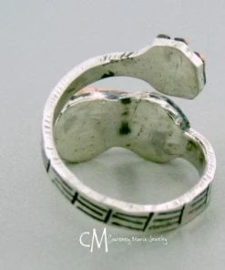 Courtneymariejewelry Accessories Guitar Ring, Music Lover Ring, Music Gift, Guitar Gift, Mixed Metal Ring, Adjustable Band, Handmade Ring, Sterling Silver Ring, Metal Smith