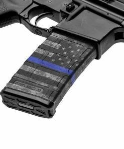 The American Store GunSkins AR-15 Mag Skin Specialty Wrap - 3 Pack (Thin Blue Line)