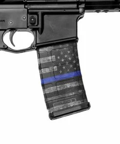 The American Store GunSkins AR-15 Mag Skin Specialty Wrap - 3 Pack (Thin Blue Line)
