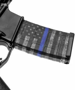 The American Store GunSkins AR-15 Mag Skin Specialty Wrap - 3 Pack (Thin Blue Line)