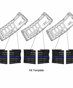 The American Store GunSkins AR-15 Mag Skin Specialty Wrap - 3 Pack (Thin Blue Line)