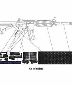 The American Store Gun Skin Wraps GunSkins AR-15 Rifle Skin Specialty Gun Wrap (Thin Blue Line)
