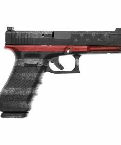 GunSkins Pistol Skin Specialty Gun Wrap (Thin Red Line) Gun Skin Wraps