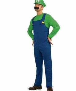 Umorden Official Store Halloween Costumes Men Super Mario Luigi Brothers Plumber Costume Jumpsuit Fancy Cosplay Clothing For Adult Men