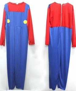 Umorden Official Store Halloween Costumes Men Super Mario Luigi Brothers Plumber Costume Jumpsuit Fancy Cosplay Clothing For Adult Men