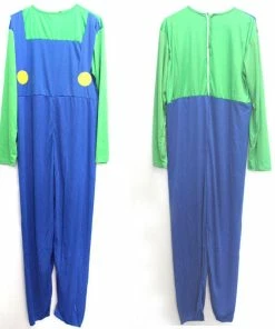 Umorden Official Store Halloween Costumes Men Super Mario Luigi Brothers Plumber Costume Jumpsuit Fancy Cosplay Clothing For Adult Men