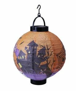 Lotsgoods88 Halloween Decoration LED Paper Pumpkin Hanging Lantern Light Lamp Halloween Decorations For Home Horror Lantern Supplies