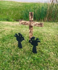 EverestNow Accessories Halloween Grave, Wooden Zombie, Zombie Yard Art, Buried Alive Zombie, Walking Dead,Halloween Outdoor Decorations, Halloween Yard Sign, Tomb