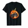 FredGreeneDesign Halloween Hockey Pumpkin Eating A Puck T-Shirt Halloween Clothing