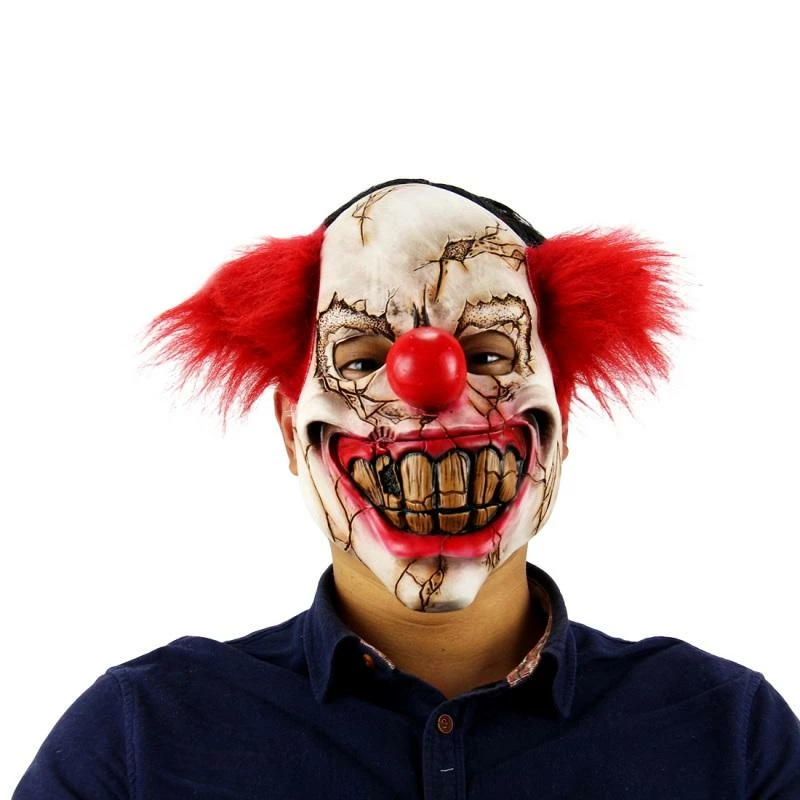 The American Store Halloween Mask Scary Clown Latex Full Face Mask Big Mouth Red Hair Nose Cosplay Horror Masquerade Adult Ghost Party For Props Halloween Costumes 3 The American Store Halloween Mask Scary Clown Latex Full Face Mask Big Mouth Red Hair Nose Cosplay Horror Masquerade Adult Ghost Party For Props Halloween Costumes