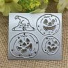 Hi June Store Halloween Witch Pumpkin Metal Cutting Dies Stencil Scrapbooking Photo Album Card Paper Embossing Craft DIY Halloween Decorations