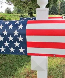The American Store Hand Painted,American Flag,Standard Size Metal Mail Box,Red,White,Blue 8 The American Store Hand Painted,American Flag,Standard Size Metal Mail Box,Red,White,Blue