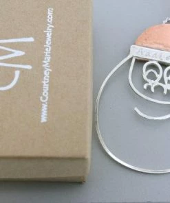 Courtneymariejewelry Handmade Sterling Silver Santa Ornament - Christmas Ornament - Copper Hat - Child Ornament - Christmas Gift Accessories 11 Courtneymariejewelry Handmade Sterling Silver Santa Ornament - Christmas Ornament - Copper Hat - Child Ornament - Christmas Gift Accessories