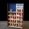 Online American Store Hanging Wood Military Coin Holder, Engraved Military Coin Holder, Coin Holder Shelf, Collectables Shelf, American Flag Display