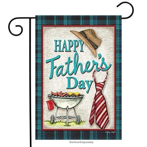Briarwood Lane Happy Father's Day Grillin' Garden Flag Hat And Tie Holiday 12.5" X 18" Wall Decor & Art 3 Briarwood Lane Happy Father's Day Grillin' Garden Flag Hat And Tie Holiday 12.5" X 18" Wall Decor & Art
