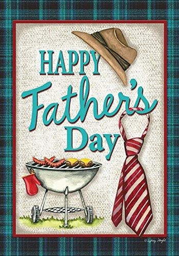 Briarwood Lane Happy Father's Day Grillin' Garden Flag Hat And Tie Holiday 12.5" X 18" Wall Decor & Art 4 Briarwood Lane Happy Father's Day Grillin' Garden Flag Hat And Tie Holiday 12.5" X 18" Wall Decor & Art