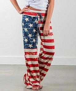 Happy GoGo Askwind 4th Of July Women's American Flag Loungewear Trousers Leisure Cotton Bottoms Women Clothing 15 Happy GoGo Askwind 4th Of July Women's American Flag Loungewear Trousers Leisure Cotton Bottoms Women Clothing