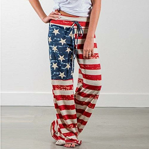 Happy GoGo Askwind 4th Of July Women's American Flag Loungewear Trousers Leisure Cotton Bottoms Women Clothing 6 Happy GoGo Askwind 4th Of July Women's American Flag Loungewear Trousers Leisure Cotton Bottoms Women Clothing