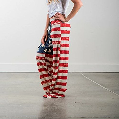 Happy GoGo Askwind 4th Of July Women's American Flag Loungewear Trousers Leisure Cotton Bottoms Women Clothing 7 Happy GoGo Askwind 4th Of July Women's American Flag Loungewear Trousers Leisure Cotton Bottoms Women Clothing