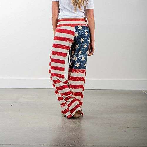 Happy GoGo Askwind 4th Of July Women's American Flag Loungewear Trousers Leisure Cotton Bottoms Women Clothing 8 Happy GoGo Askwind 4th Of July Women's American Flag Loungewear Trousers Leisure Cotton Bottoms Women Clothing