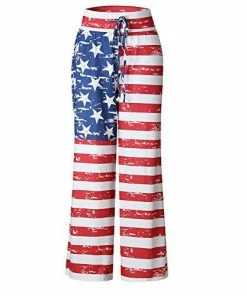 Happy GoGo Askwind 4th Of July Women's American Flag Loungewear Trousers Leisure Cotton Bottoms Women Clothing 18 Happy GoGo Askwind 4th Of July Women's American Flag Loungewear Trousers Leisure Cotton Bottoms Women Clothing