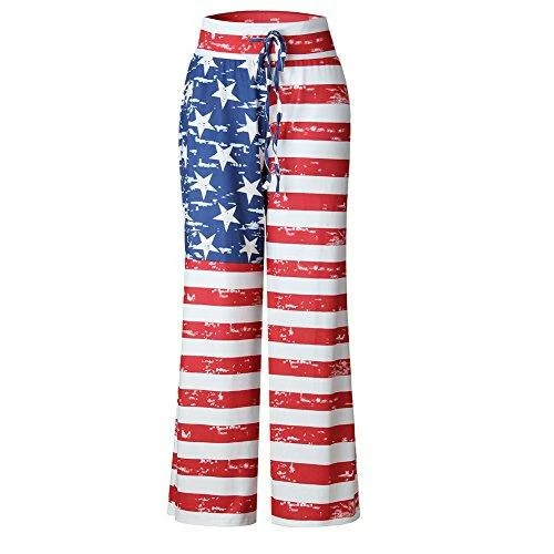 Happy GoGo Askwind 4th Of July Women's American Flag Loungewear Trousers Leisure Cotton Bottoms Women Clothing 9 Happy GoGo Askwind 4th Of July Women's American Flag Loungewear Trousers Leisure Cotton Bottoms Women Clothing