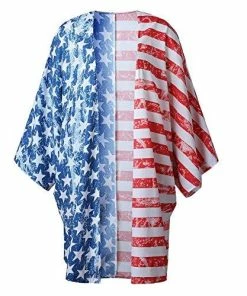 Women Clothing Happy GoGo Askwind 4th Of July Women's American Flag Print Kimono Cover Up Tops Shirt 13 Women Clothing Happy GoGo Askwind 4th Of July Women's American Flag Print Kimono Cover Up Tops Shirt