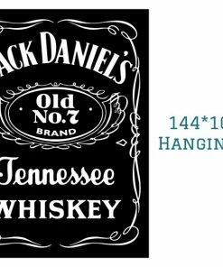 Online American Store Happy Hour 90*150cm 60*90cm 144*108cm Jack Daniels Whiskey Bar Party Flag Decoration Digital Printing Buckle