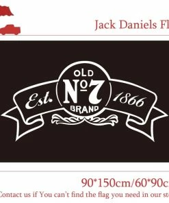 Online American Store Happy Hour 90*150cm 60*90cm 144*108cm Jack Daniels Whiskey Bar Party Flag Decoration Digital Printing Buckle