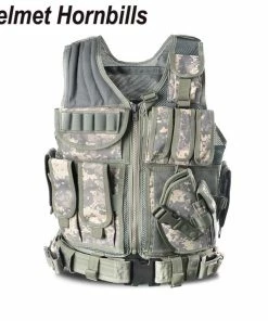 Helmet Hornbills Official Store Military Clothing & Accessories Helmet Hornbills Police Tactical Vest Outdoor Camouflage Military Sports Wear Hunting Vest Army Swat Molle Vest Black