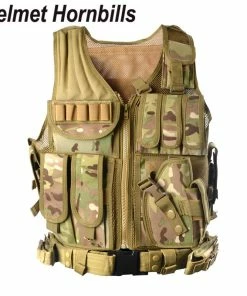 Helmet Hornbills Official Store Military Clothing & Accessories Helmet Hornbills Police Tactical Vest Outdoor Camouflage Military Sports Wear Hunting Vest Army Swat Molle Vest Black