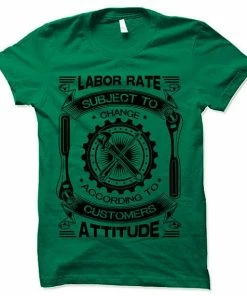 Slothshirts Funny Mechanic Shirt. Mechanic Gift. Labor Rate Subject To Change. Fun Gifts For Mechanics. Mens Clothing