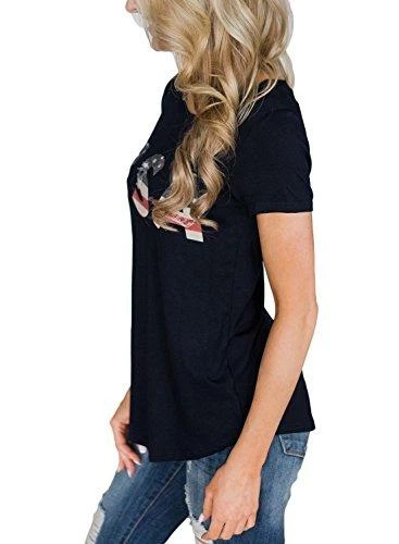 Mens Clothing Gludear Women American Flag Star Stripes Cold Shoulder T-Shirt Casual Blouse Tops 7 Mens Clothing Gludear Women American Flag Star Stripes Cold Shoulder T-Shirt Casual Blouse Tops