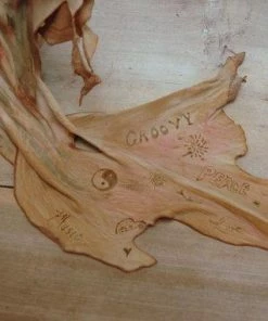 HollyHawkDesigns Native American Collection Hippie Chick Leather Sculpture - Female Sculpture