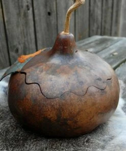 HollyHawkDesigns Native American Collection Horse Hair Gourd Bowl, Turquoise And Gold Gourd Bowl, Scalloped Gourd Bowl, Decorative Gourd, Gourd Art, Lidded Gourd Bowl