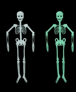 Loowood Store Hot Sale 1Pc Horror Luminous Movable Skull Skeleton Halloween Props Glow Halloween Eve Scary Halloween Decoration Halloween Decorations