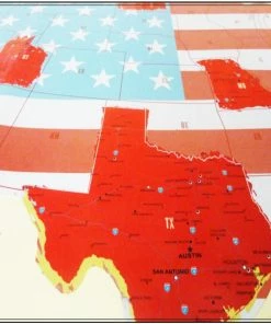 Quastar Co.,Ltd. HOT Usa Scratch Map Of American Country Map Packed In Card Tube Scratch Off Map Travel Vacation Traveler Log Gift Free Shipping Flags & Banner