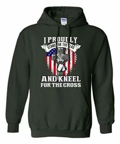 City Shirts I Proudly Stand For The Flag And Kneel For The Cross DT Sweatshirt Hoodie