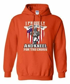 City Shirts I Proudly Stand For The Flag And Kneel For The Cross DT Sweatshirt Hoodie
