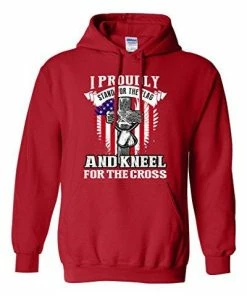 City Shirts I Proudly Stand For The Flag And Kneel For The Cross DT Sweatshirt Hoodie