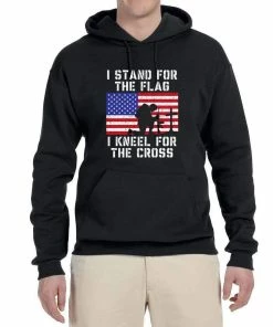 Wild Bobby I Stand For The Flag I Kneel For The Cross | Mens Americana / American Pride Hooded Sweatshirt Graphic Hoodie Clothing Accessories 41 Wild Bobby I Stand For The Flag I Kneel For The Cross | Mens Americana / American Pride Hooded Sweatshirt Graphic Hoodie Clothing Accessories