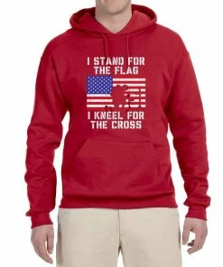 Wild Bobby I Stand For The Flag I Kneel For The Cross | Mens Americana / American Pride Hooded Sweatshirt Graphic Hoodie Clothing Accessories 43 Wild Bobby I Stand For The Flag I Kneel For The Cross | Mens Americana / American Pride Hooded Sweatshirt Graphic Hoodie Clothing Accessories