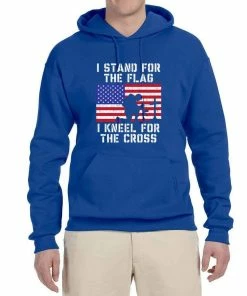 Wild Bobby I Stand For The Flag I Kneel For The Cross | Mens Americana / American Pride Hooded Sweatshirt Graphic Hoodie Clothing Accessories 44 Wild Bobby I Stand For The Flag I Kneel For The Cross | Mens Americana / American Pride Hooded Sweatshirt Graphic Hoodie Clothing Accessories